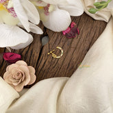 Vriksham Designer Gold Naths/Nose pin-Red White & Green-G17523